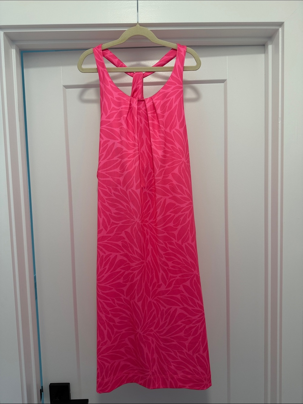 Vineyard Vines Hot Pink Floral-Print Tank Dress